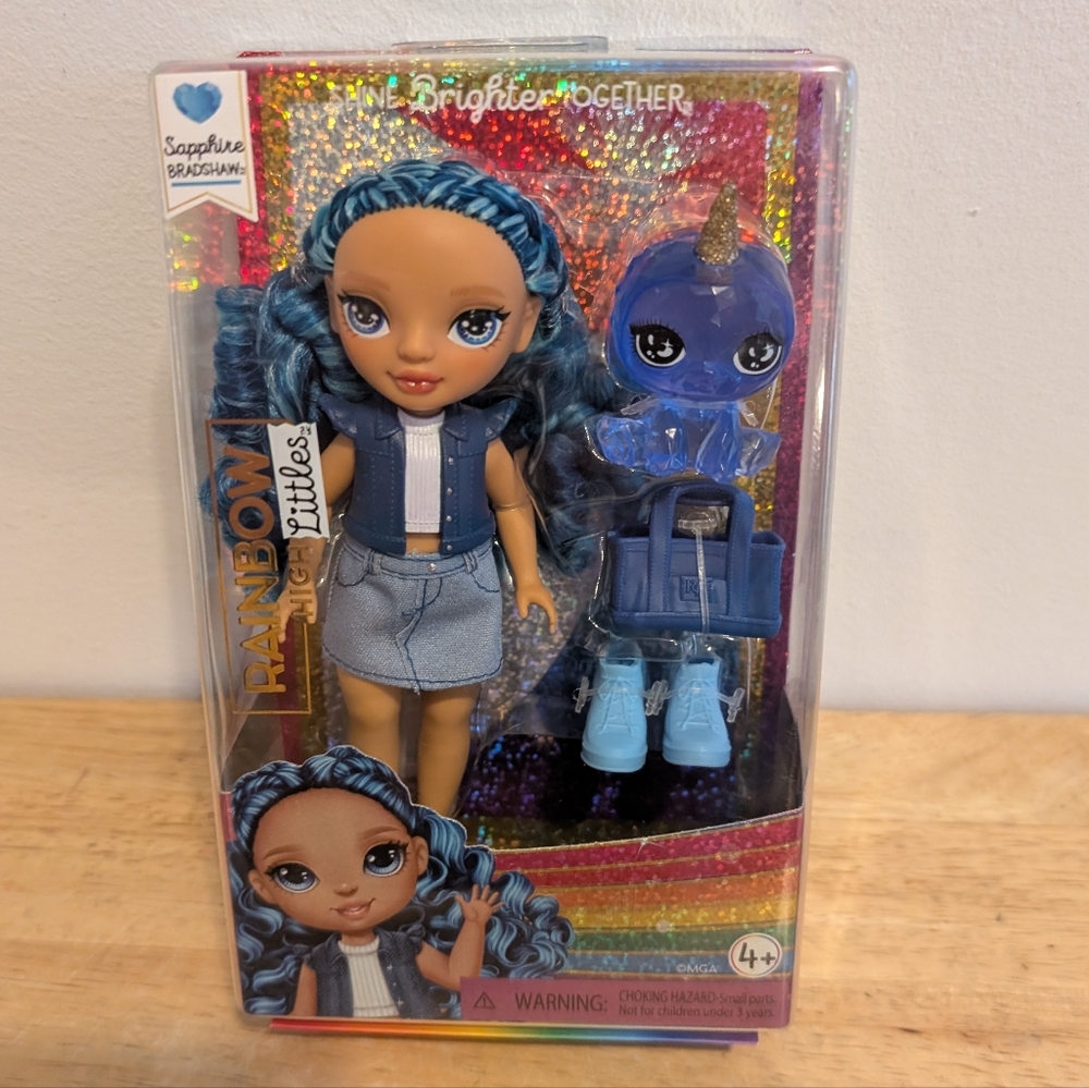 Rainbow Sapphire Doll with Blue and Purple Accessories